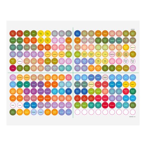 doTerra Kupakcímkék 1 tábla, Cap Stickers