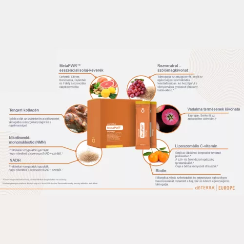 doTerra MetaPWR™ Advantage kollagén 30 tasak, Gránátalma-cseresznye ízben